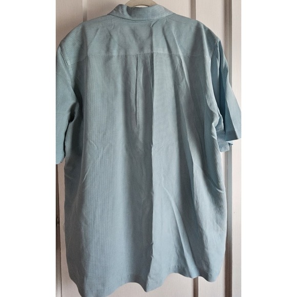 Indigo Palms Denim Company‎ plaid blue short sleeve button up shirt Sz XL - Picture 2 of 6